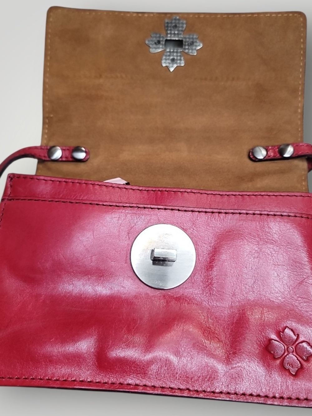 Patricia Nash Consilina Floret Leather Crossbody Bag In Good Condition - Picture 8 of 13